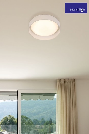 Searchlight White Laurel LED Flush Ceiling Light (316511) | £38