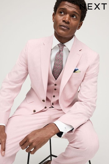 Pink Regular Fit Motionflex Stretch Suit Jacket (316855) | £79