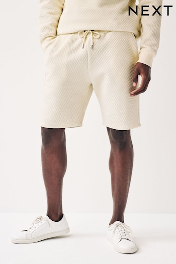 Ecru Textured Jersey Shorts (316914) | £25