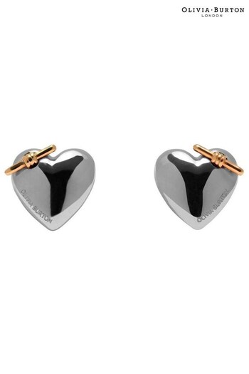 Olivia Burton Jewellery Ladies Pink Classics Knot Heart Stud Earrings (316942) | £45