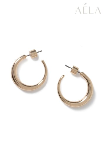 Aela Gold Tone Hoops Earrings (317089) | £9