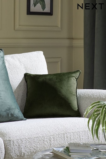 Dark Green 43 x 43cm Matte Velvet Cushion (317217) | £7