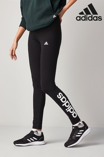 adidas Black Sportswear Essentials High-Waisted Logo Leggings (317290) | £23