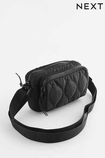 Black Quilted Cross-Body Bag (317344) | £16