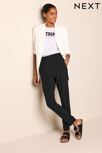 Black Tailored Elastic Back Skinny Leg Trousers side (317503) | £26