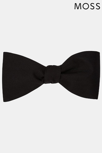 MOSS Black Self Tie Silk Bow Tie (317506) | £25