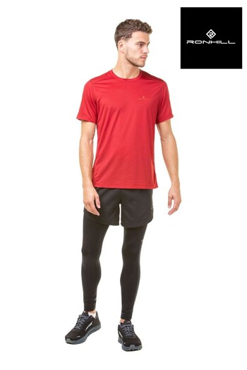 Ronhill Mens Life Two-In-One Twin Running Tight Black Leggings (317552) | £68