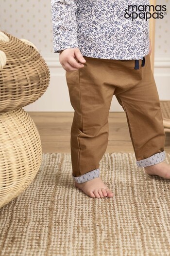 Mamas & Papas X Laura Ashley Twill Brown Trousers faded (317683) | £22