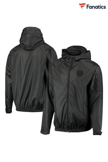 Fanatics Liverpool Tonal Crest Black Hooded Jacket (317700) | £50