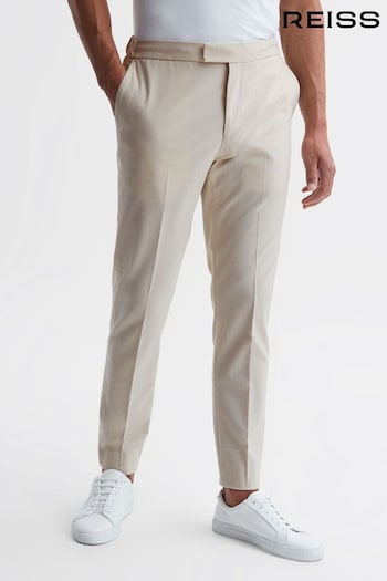 Reiss Ecru Found Relaxed Drawstring Trousers coin (318333) | £108
