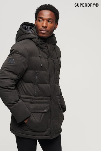 Superdry Black Hooded Parka Jacket (318385) | £145