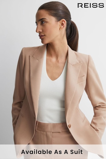 Reiss Camel Marlie Tailored Single Breasted Blazer (318625) | £268