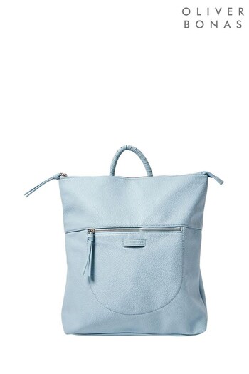 Oliver Bonas Blue Alfa Weave Large Backpack (318626) | £54