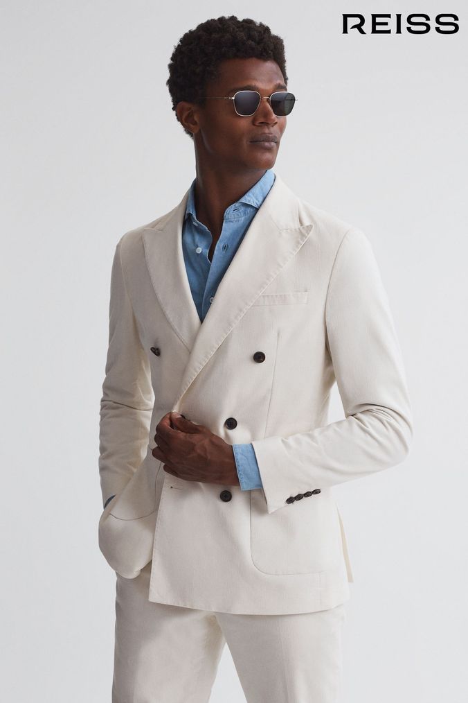 Beige slim fit suit on sale