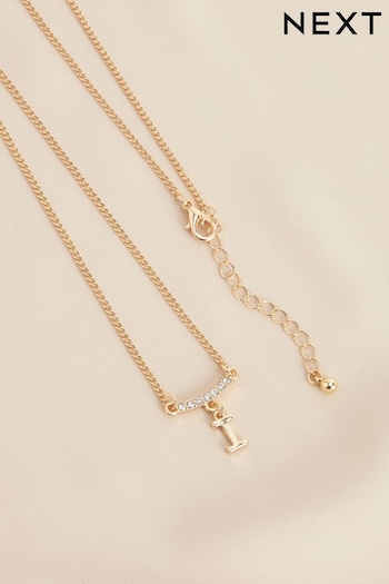 Gold Tone I Initial Necklace Letter I (319060) | £6