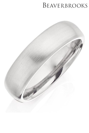 Beaverbrooks Silver Titanium Brushed Ring (319106) | £70