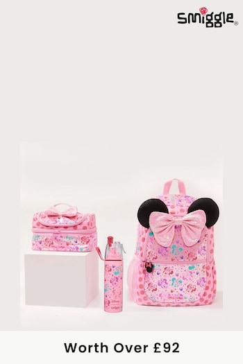 Smiggle Pink Minnie Mouse 3 Piece School Bundle Bag (319176) | £78
