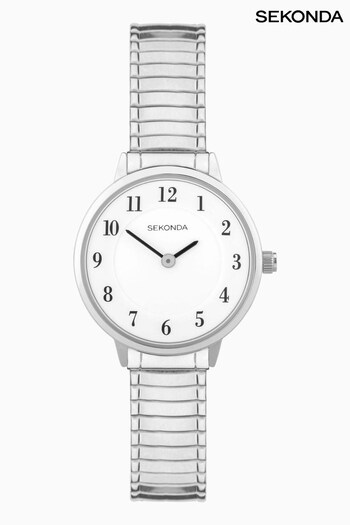 Sekonda Silver Tone Easy Reader Stainless Steel Expander Bracelet Watch (319597) | £65