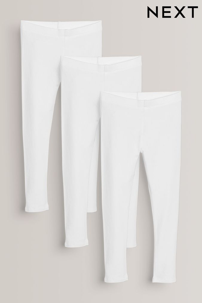 Girls white cheap capri leggings