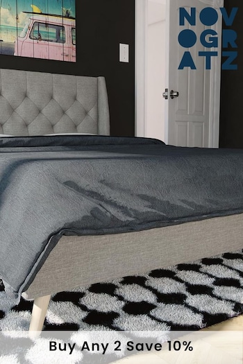 Novogratz Grey Her Majesty Linen Bed (319803) | £485