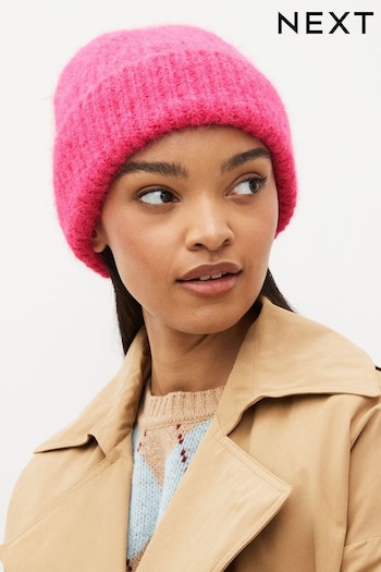 Pink Knitted Beanie Hat (320012) | £12