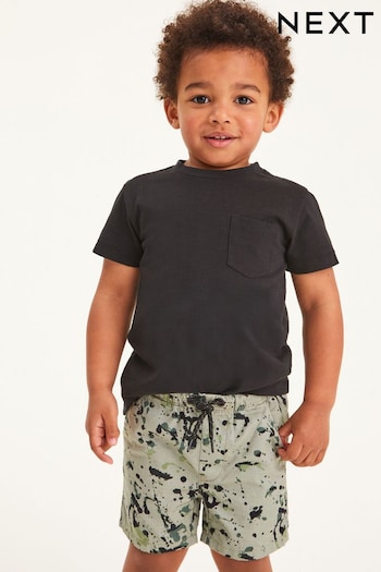 Black Short Sleeve Plain T-Shirt (3mths-7yrs) (320079) | £3 - £5