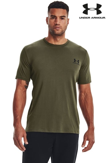 Under womens Armour Green Under womens Armour Left Chest Short Sleeve T-Shirt (320192) | £25
