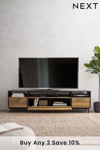 Natural Jefferson Pine Up to 80" TV Stand (320323) | £499