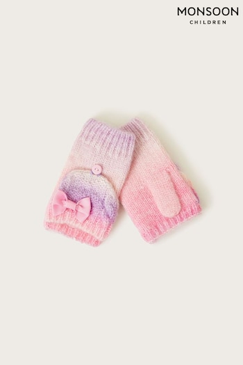Monsoon Pink Rebecca Bow Gloves (320440) | £12