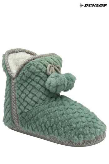 Dunlop Green Ladies Waffle Bootee Slippers (320509) | £22