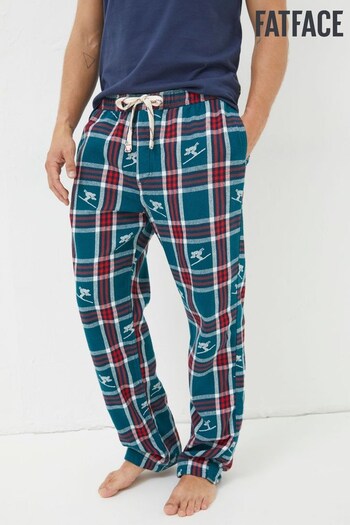 FatFace Green Ski Jacquard Pyjama Trousers (320676) | £39.50