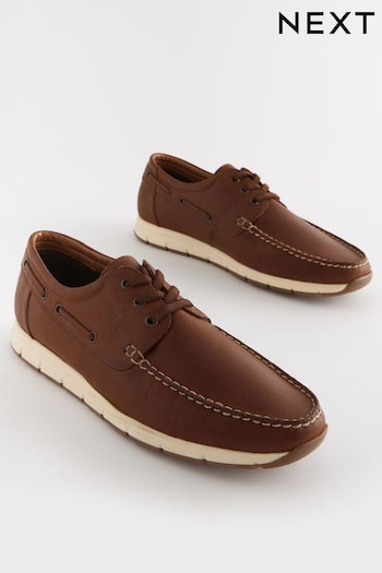 Tan/Brown Motionflex Boat Shoes (321031) | £55