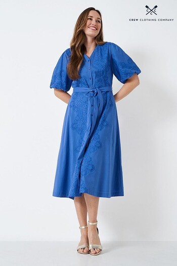 Crew Clothing Company Blue Shirt Dress (321034) | £95