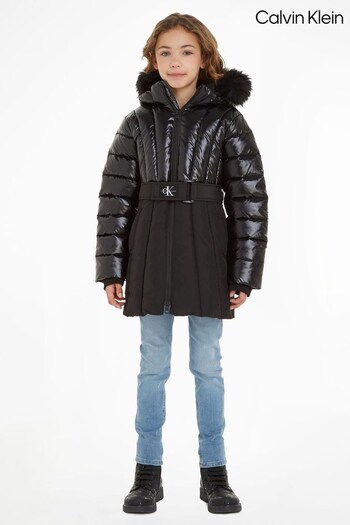 Calvin gold Klein Kids Belted Puffer Coat (321122) | £210