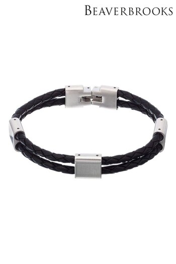 Beaverbrooks Mens Leather Bracelet (321152) | £70