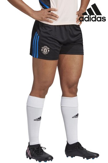 adidas Black Manchester United Training Shorts Womens (321470) | £38