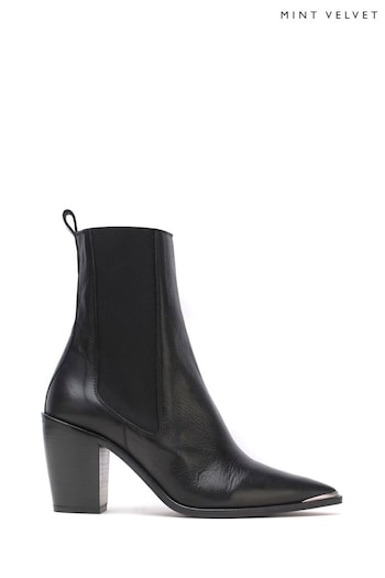 Mint Velvet Black Sydney Cowboy Boots (321594) | £149