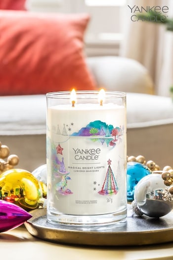 Yankee Candle White Signature Large Tumbler Magical Bright Lights Scented Candle (321632) | £32