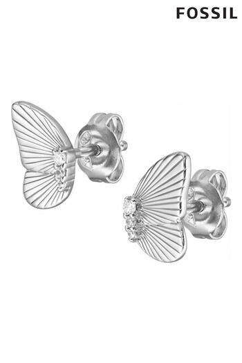 Fossil Jewellery Ladies Silver Tone Sterling Earrings (321679) | £49