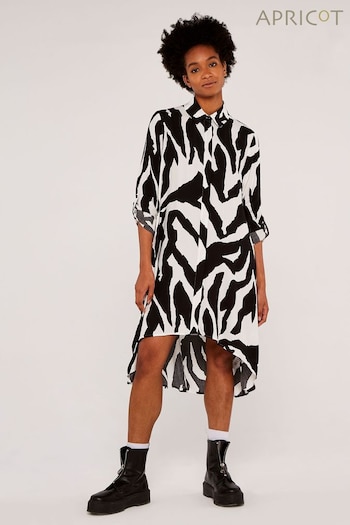 Apricot White Zebra Oversized High Low Dress (321800) | £30