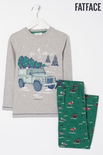 FatFace Green Land Rover Woven Pyjama Set (321820) | £29.50