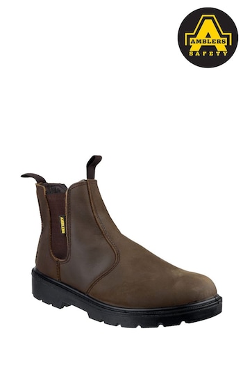 Amblers Safety Brown FS128 Hardwearing Pull-On Safety Dealer VEJA Boots (321932) | £64