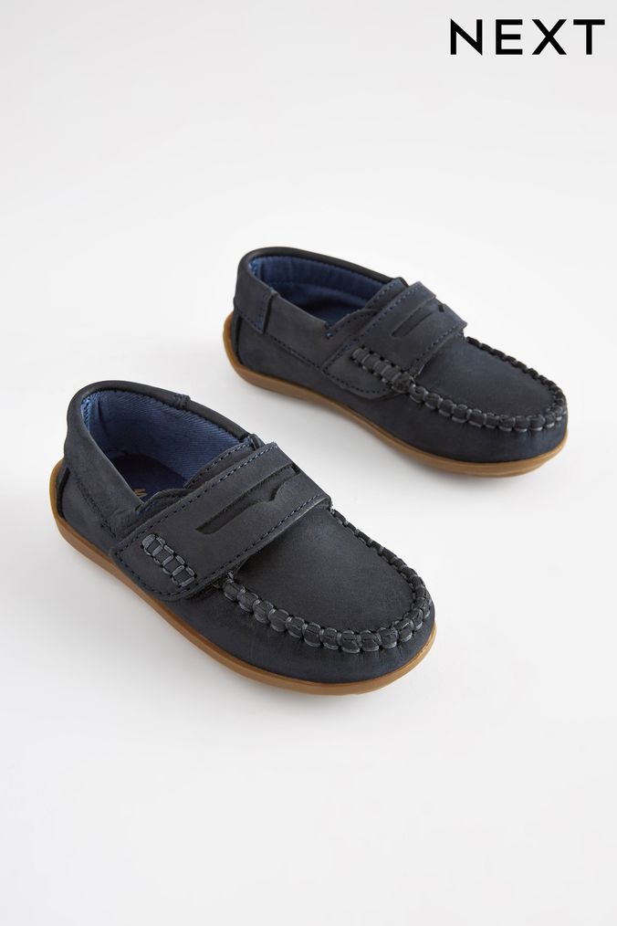 Boys navy cheap smart shoes