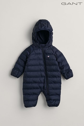 GANT Baby Blue Padded Logo Shield Snowsuit (322571) | £135
