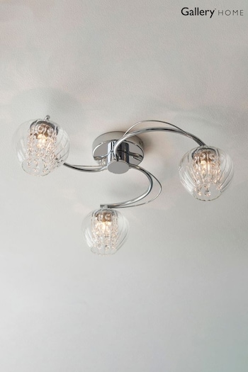 Gallery Home Chrome Digby 3 Bulb Ceiling Light (322584) | £133