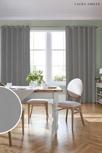 Laura Ashley Steel Swanson Made to Measure Curtains (322897) | £100