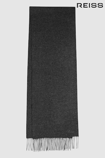Reiss Charcoal Picton Cashmere Blend Scarf (322934) | £68