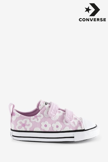 Converse Pink Floral Print Chuck Taylor All Star 2V Infant Trainers (322968) | £37