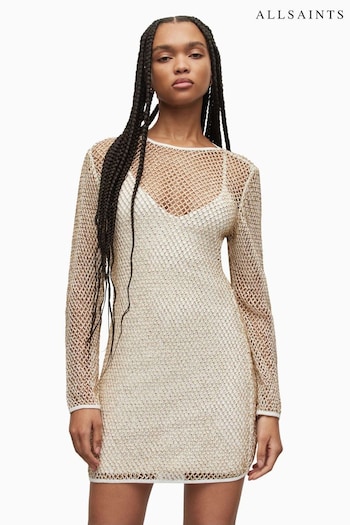 AllSaints Rosalie Mini White Dress (323340) | £229