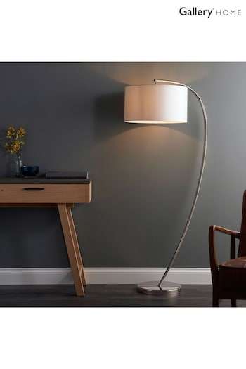 Gallery Home Silver Flin Nickel Floor Lamp (323356) | £232